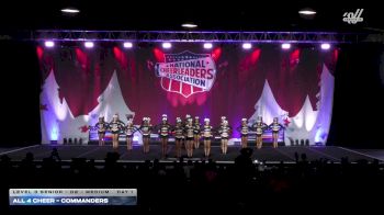 All 4 Cheer - Commanders [2025 L3 Senior - D2 - Medium Day 1] 2025 NCA Holiday Classic