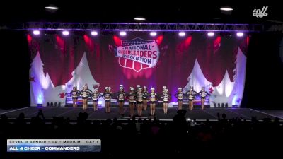All 4 Cheer - Commanders [2025 L3 Senior - D2 - Medium Day 1] 2025 NCA Holiday Classic