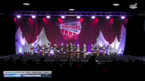 All 4 Cheer - Commanders [2025 L3 Senior - D2 - Medium Day 1] 2025 NCA Holiday Classic