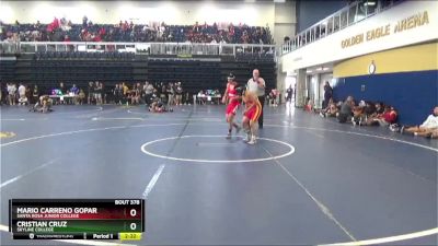 133 lbs Cons. Round 2 - Mario Carreno Gopar, Santa Rosa Junior College vs Cristian Cruz, Skyline College