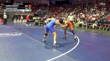 3A-144 lbs Champ. Round 2 - Trenton Byers, Council Bluffs Abraham Lincoln vs Camron Bennett, Valley, West Des Moines