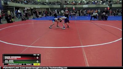 85 lbs Round 1 - David Wesierski, ISI WRESTLING CLUB vs Axl Kind, Crass Trained