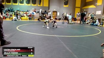 40 lbs Round 1 - Delilah Dawson, Richmond Hill Wrestling Club vs Colten Strickland, Backyard Brawlers