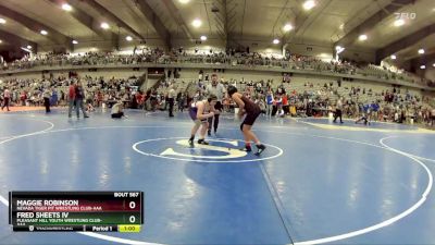 135 lbs Cons. Round 5 - Maggie Robinson, Nevada Tiger Pit Wrestling Club-AAA vs Fred Sheets IV, Pleasant Hill Youth Wrestling Club-AAA