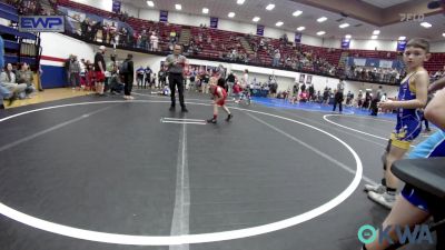 52 lbs Round Of 16 - Hasten Snow, Hinton Takedown Club vs Blaine Horton, Newkirk Takedown Club