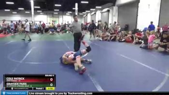 64 lbs Round 5 (8 Team) - Cole Patrick, Ohio Dawgz vs Grayden Paris, U2 Upstate Uprising Gold