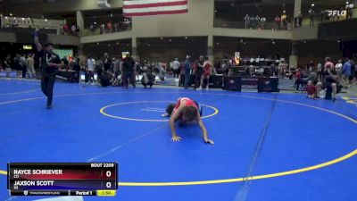 132 lbs Cons. Round 2 - Rayce Schriever, CO vs Jaxson Scott, KS