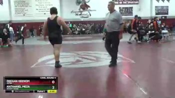 285 lbs Cons. Round 4 - Nathaniel Meza, Desert Ridge vs Deegan Keenom, Aztec