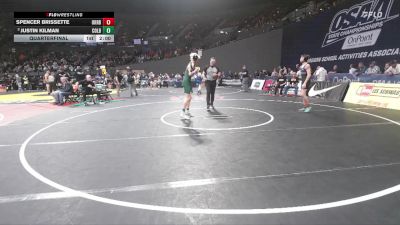 2A/1A Boys 126 Quarterfinal - Justin Kilman, Colton Boys vs Spencer Brissette, Oakridge Boys