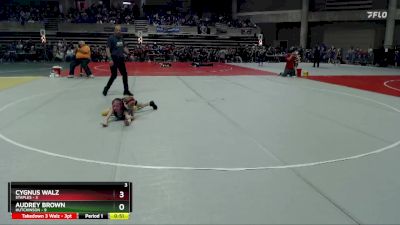 60 lbs Semis (4 Team) - Cygnus Walz, Staples vs Audrey Brown, Hutchinson