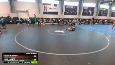 98 lbs Champ. Round 1 - Peyton Evans, ReZults Wrestling vs Max Mance, Texas Eagle Wrestling Academy