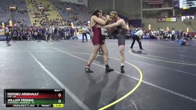 197 lbs Finals (2 Team) - Mathieu Arsenault, Coe vs William Freking, Concordia-Moorhead