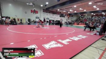 120 lbs Champ. Round 3 - Keira Sale, Northgate vs Isabel Sadowski, El Toro