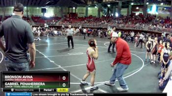 95 lbs Quarterfinal - Gabriel Penaherrera, Junior Titans Wrestling Club vs Bronson Avina, Aurora Wrestling Club