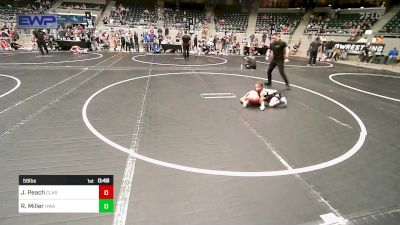 58 lbs Rr Rnd 3 - Jadeal Peach, Claremore Wrestling Club vs Riley Miller, HURRICANE WRESTLING ACADEMY