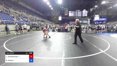 126 lbs Cons 32 #1 - Logan Zimmerman, Nebraska vs Kozad Porter, Wyoming