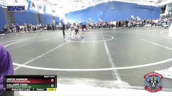 60 lbs Quarterfinal - Jaycie Harmon, Duncan Demon Wrestling vs Calliope Coon, Jackson County Wrestling