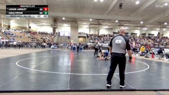 AA 144 lbs Cons. Round 2 - Logan Langley, Karns High School vs Cruz Pryor, Nolensville High School