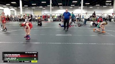 88 lbs Placement (4 Team) - Colton Riordan, Savage Barn Brothers vs Tyler Grace, Daniel Cormier WA