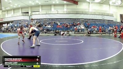 95 lbs Round 5 (6 Team) - Paxton Babcock, Dragon Wrestling Club vs Brycen Cary, Garrett Wrestling Club