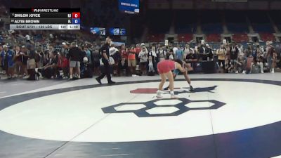 120 lbs Champ. Rd Of 32 - Shiloh Joyce, New Jersey vs Alyis Brown, Florida