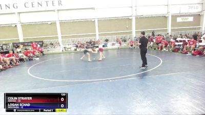 120 lbs Placement Matches (16 Team) - Colin Strayer, Indiana vs Logan Schad, Wisconsin