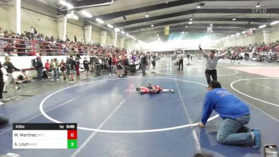 43 lbs Round Of 16 - Massimo Martinez, No Team vs Angelo Loyd, Mingus Mountain Wrestling