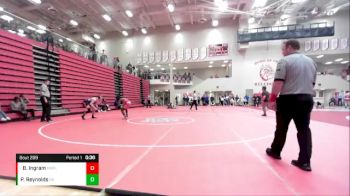 144 lbs Cons. Round 3 - Brian Ingram, Flossmoor (Homewood) vs Parker Reynolds, Brownsburg