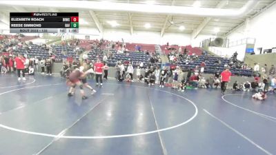 135 lbs Champ. Round 1 - Reese Simmons, Ravage vs Elizabeth Roach, Bear River Wrestling Club