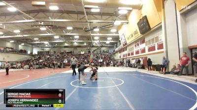 150 lbs Cons. Round 5 - Sergio Macias, Sahuarita High School vs Joseph Hernandez, Mica Mountain