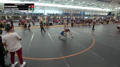 126 lbs Cons. Round 5 - Nathan Manos, Roundtree Wrestling vs Lucas Forsythe, Unattached