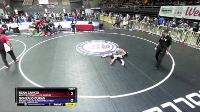 120 lbs Champ. Round 2 - Sean Zapata, Beat The Streets - Los Angeles vs Gonzalo Duran, Golden Valley (Bakersfield) High School Wrestling