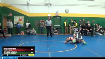 150 lbs Cons. Round 2 - Tanner Young, RIVER VALLEY (Bidwell) vs Calvin Peters, Perry (Perry)