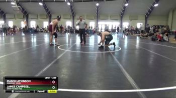 285 lbs Quarterfinal - James Campbell, Unattached-MSU vs Mason Atkinson, Fairmont State