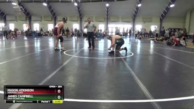 285 lbs Quarterfinal - James Campbell, Unattached-MSU vs Mason Atkinson, Fairmont State