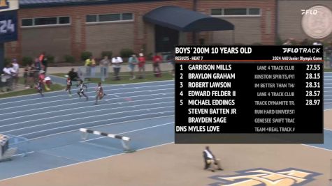 Youth Boys' 200m, Finals 8 - Age 10