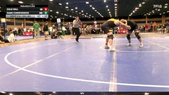 285 lbs C Of 16 #1 - Cole Will, Virginia Military Institute vs Gabe Christenson, Northwestern