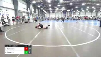 132 lbs Rr Rnd 2 - JT Richards, Combat Athletics Black vs Jake Hiesler, The Fort Hammers