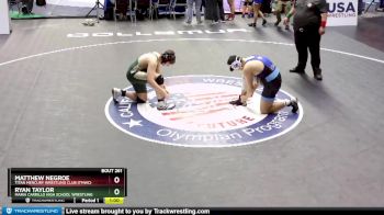 182 lbs Cons. Round 3 - Ryan Taylor, Maria Carrillo High School Wrestling vs Matthew Negroe, Titan Mercury Wrestling Club (TMWC)