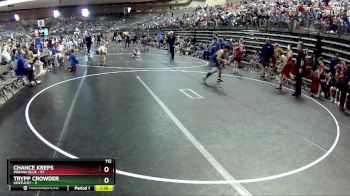 112 lbs Finals (8 Team) - Trypp Crowder, Kentucky vs Chance Kreps, Indiana Blue