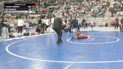 55 lbs Champ. Round 2 - Aylett Zamora, Tri City Savage Wrestling Club vs Dru Dunigan, UP Outlaw WC