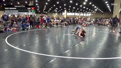 144 lbs Round 3 (6 Team) - Tony Brewer, All American WC vs Gavin Petersen, Trojan WA