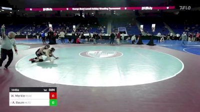 144 lbs Quarterfinal - William Merkle, Reading vs Aidan Baum, Milford [MA]