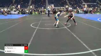 69 lbs Consolation - Derek Parsons, Pomona Elite vs Bennett Walsh, Team Takedown