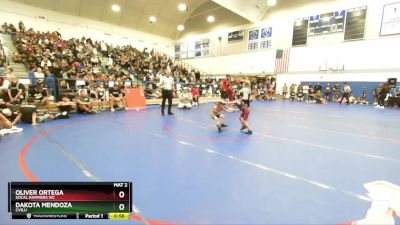 45 lbs Round 2 - Oliver Ortega, SoCal Hammers WC vs Dakota Mendoza, Cvbjj