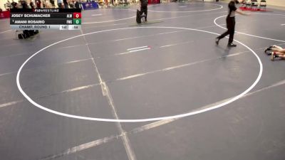 10U GIRLS - 73 lbs Champ. Round 1 - Josey Schumacher, Albert Lea Wrestling vs Amani Rosario, Farmington Wrestling Club