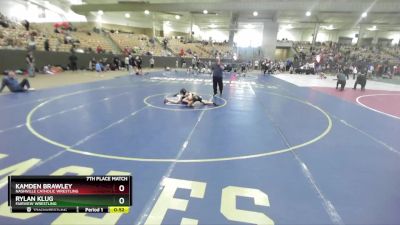 85 lbs 7th Place Match - Rylan Klug, Fairview Wrestling vs Kamden Brawley, Nashville Catholic Wrestling