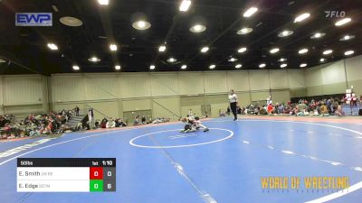 50 lbs Rr Rnd 1 - Emalyn Smith, Untouchables Girls RED vs Emersyn Edge, Sisters On The Mat Black