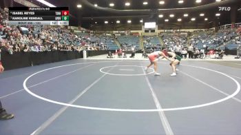 130 lbs 1st Place Match - Karoline Kendall, Overland Park - Blue Valley Southwest HS vs Isabel Reyes, Tecumseh - Shawnee Heights HS