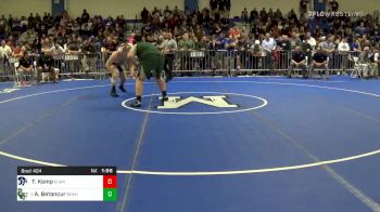 285 lbs Quarterfinal - Tristan Kemp, Quabbin vs Adolfo Betancur, Bishop Hendricken